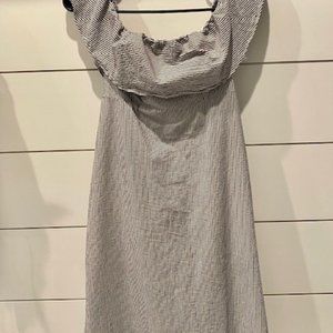 Banana Republic Seersucker Off Shoulder Dress Size 4